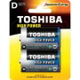 Toshiba Pack de 2 Pilas Alcalinas Tipo D LR20GCP BP-2